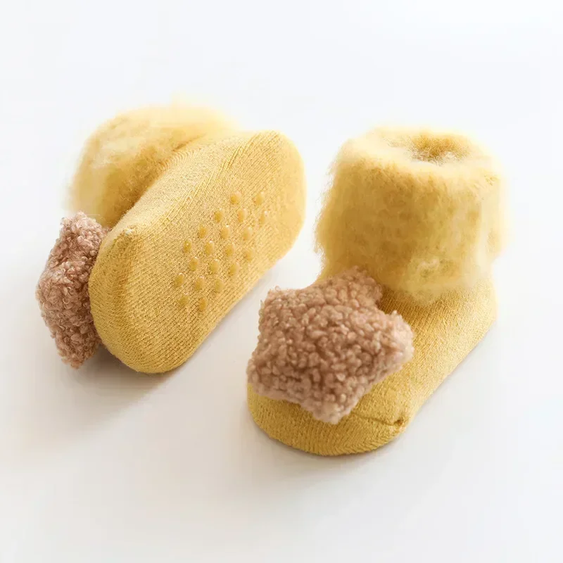 Calcetines térmicos antideslizantes de terciopelo para bebé