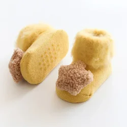 Calcetines térmicos antideslizantes de terciopelo para bebé