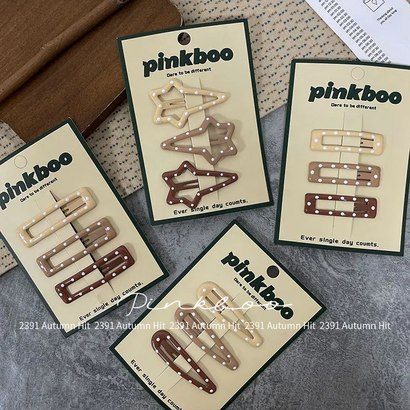 Pinzas para el cabello de lunares estilo coreano para niñas bonitas - imagen 2
