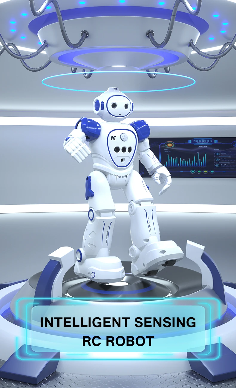 Vista frontal del robot inteligente RC CONUSEA