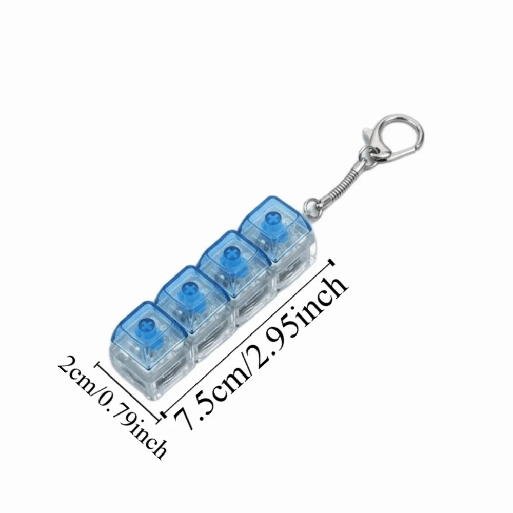 Teclado antiestrés infantil con teclas luminosas LED y eje transparente - imagen 4