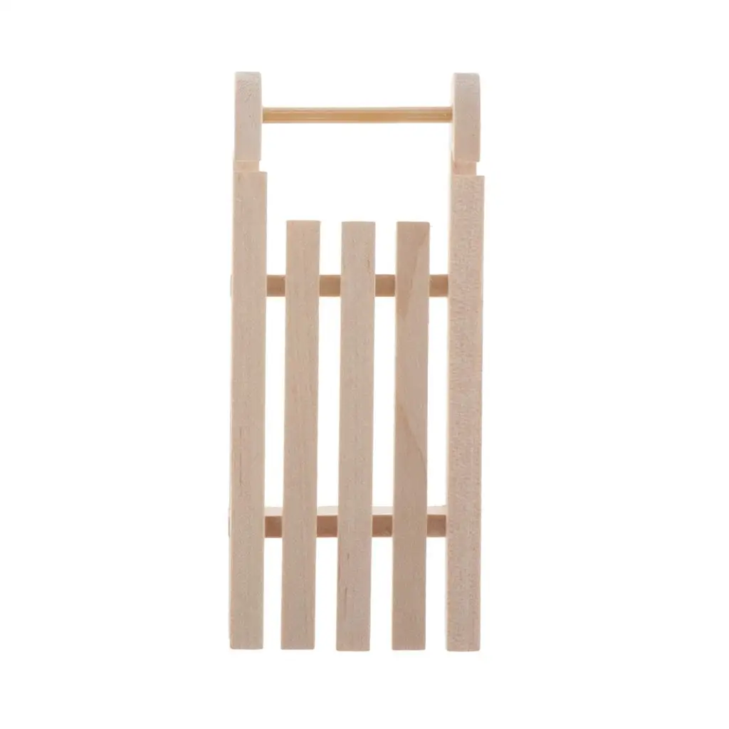 Trineo de madera en miniatura sin pintar para casa de muñecas - imagen 4