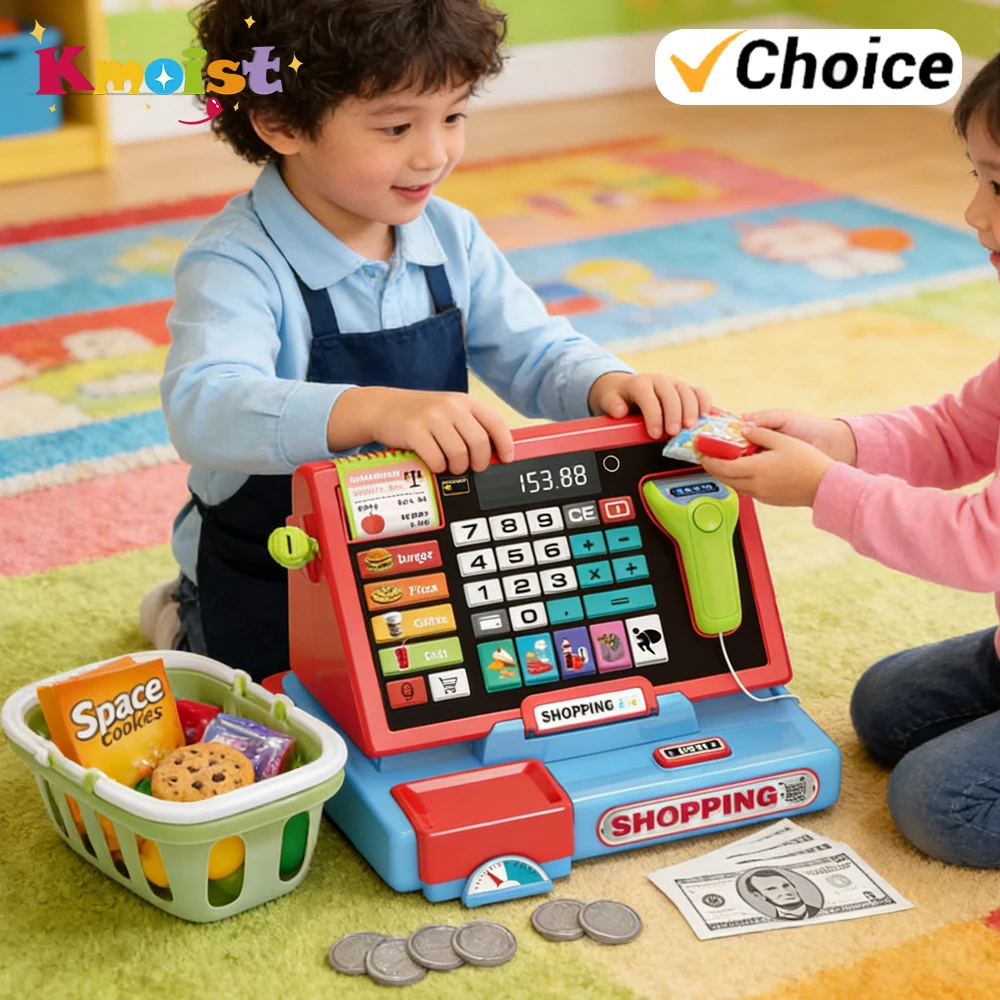Caja registradora con calculadora real para jugar en tienda - imagen 3
