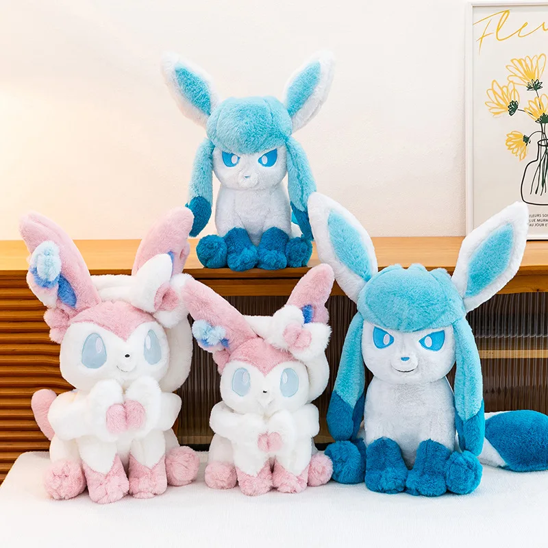 Peluche de Sylveon Pokémon gigante, Glaceon y Eevee para niños - imagen 5