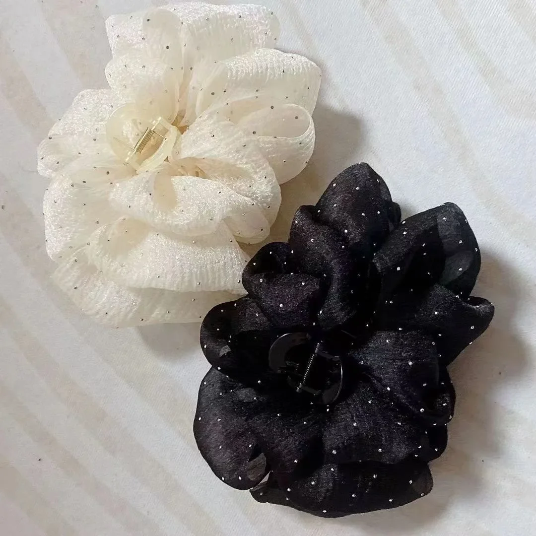 Pinzas de pelo con lazo de malla para niñas – Suaves y elásticas - imagen 2