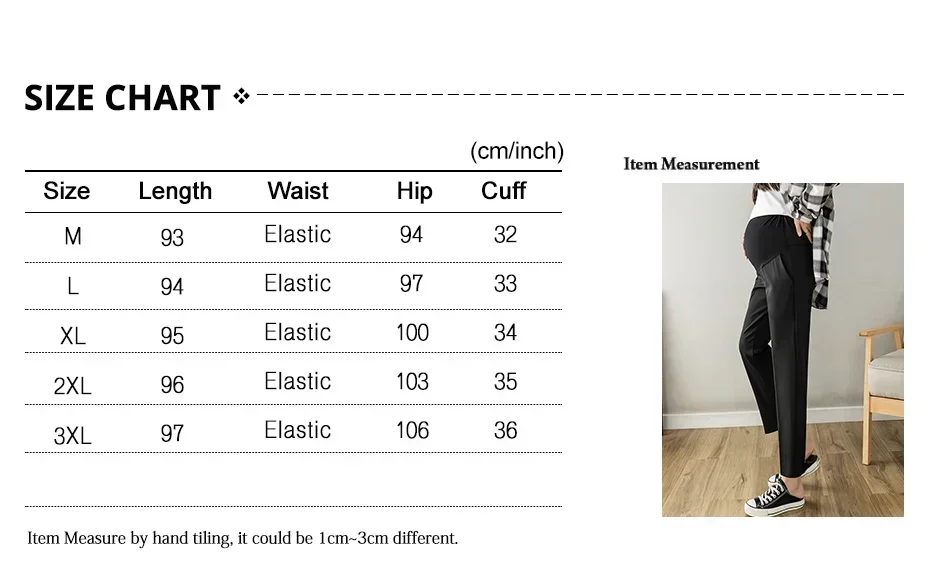 Pantalones de embarazo formales de oficina con cintura elástica - imagen 2