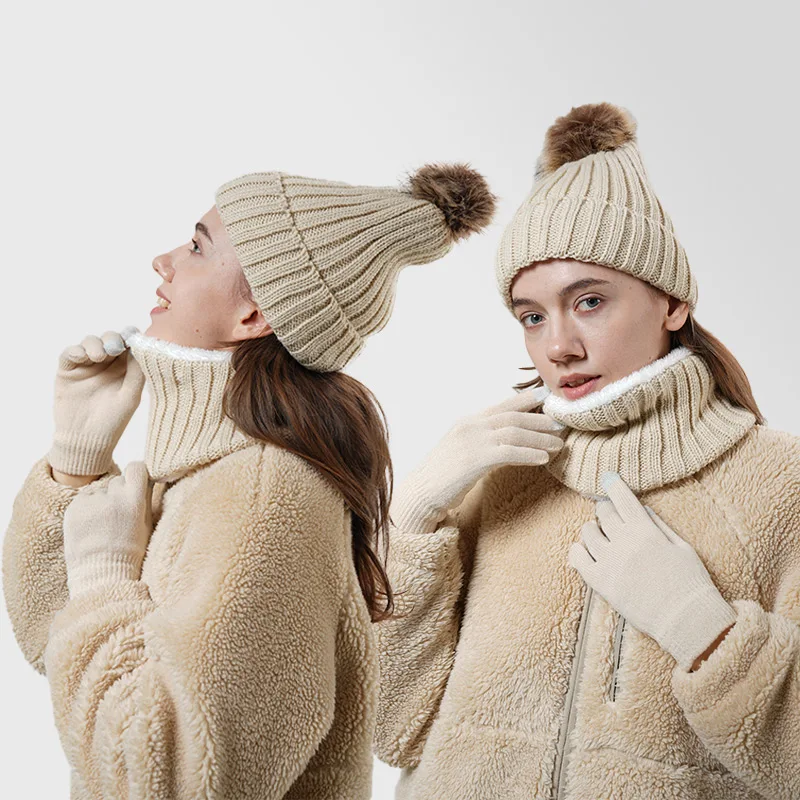 Conjunto de invierno con gorro, bufanda y guantes de punto - imagen 2