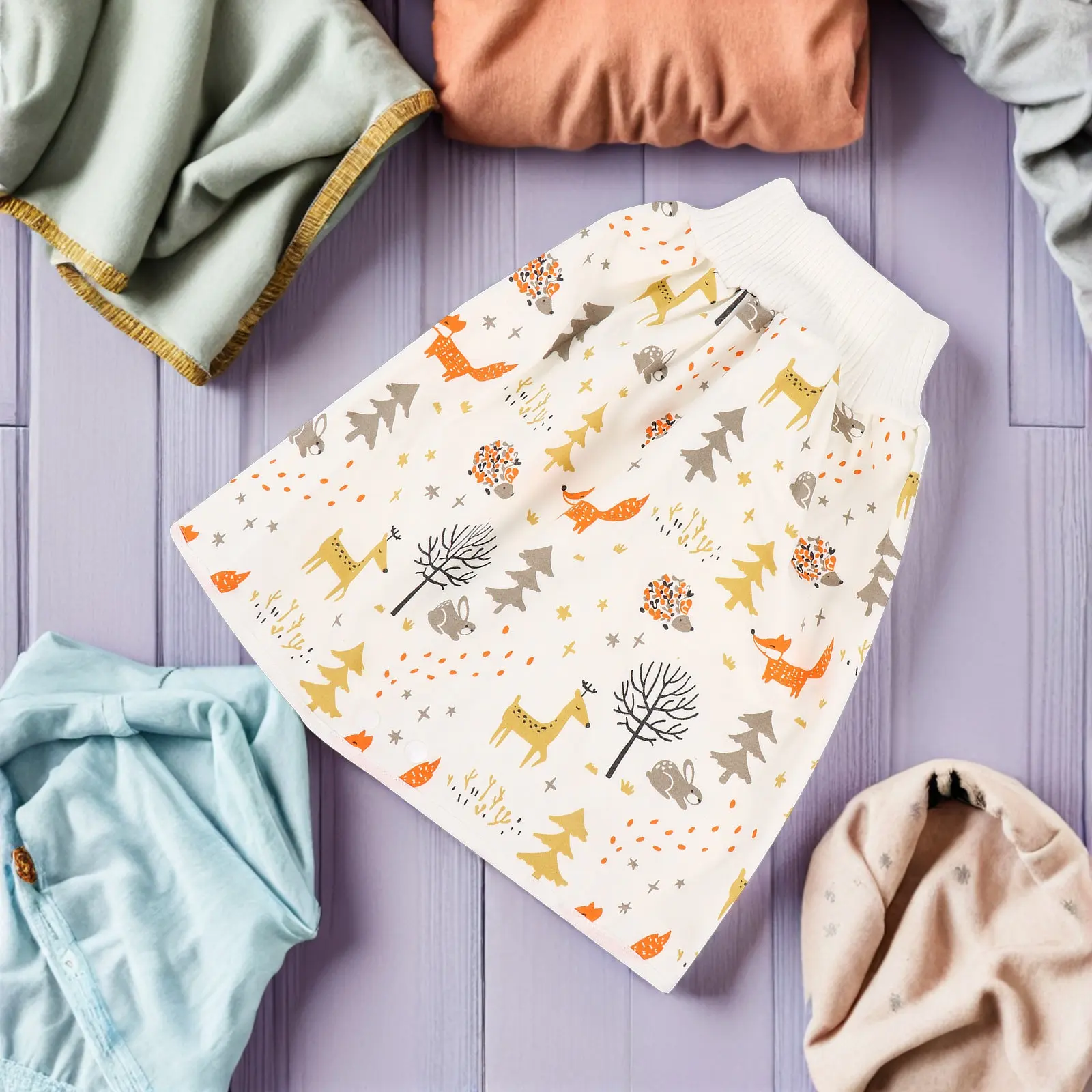 Pantalones de entrenamiento impermeables algodón con falda pañalera - imagen 2