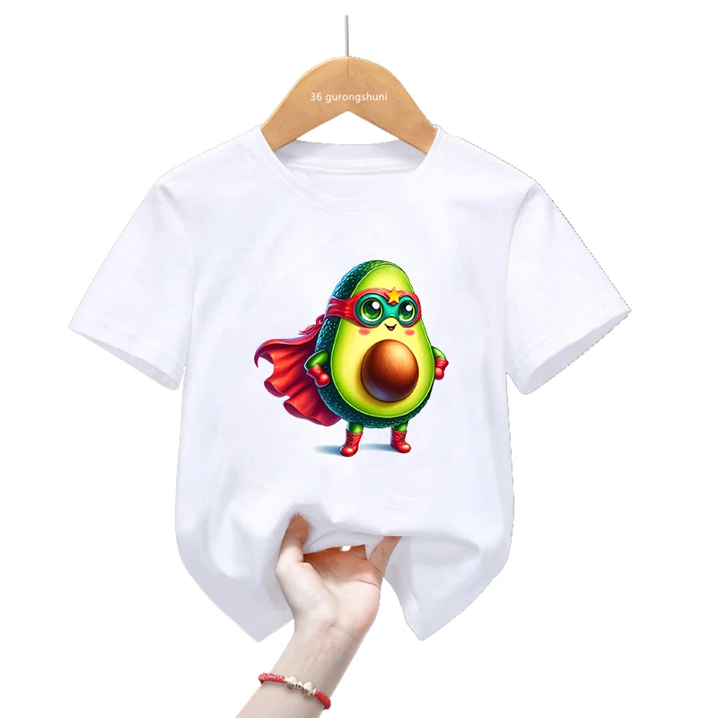 Camiseta manga corta con estampado floral de aguacate para niño