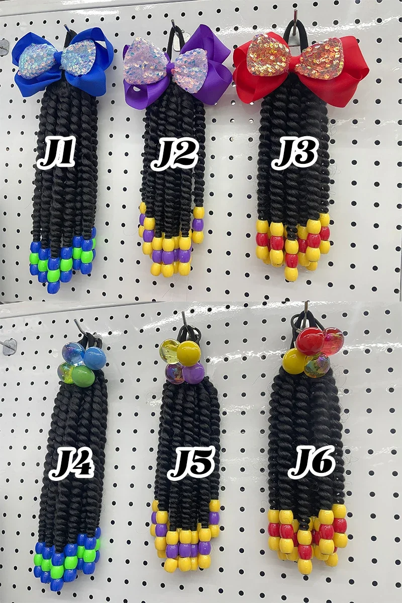 Vista del accesorio de coletas en versión infantil