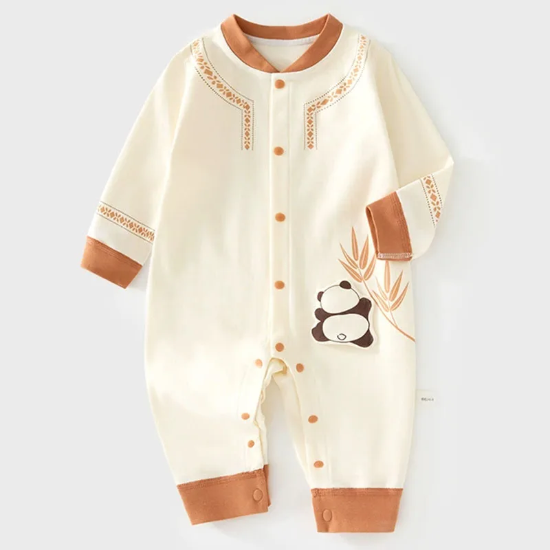 Mono de bebé con estampado panda lujoso para entretiempo - imagen 5