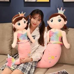 Almohada de peluche sirena estilo tierno para niños y niñas