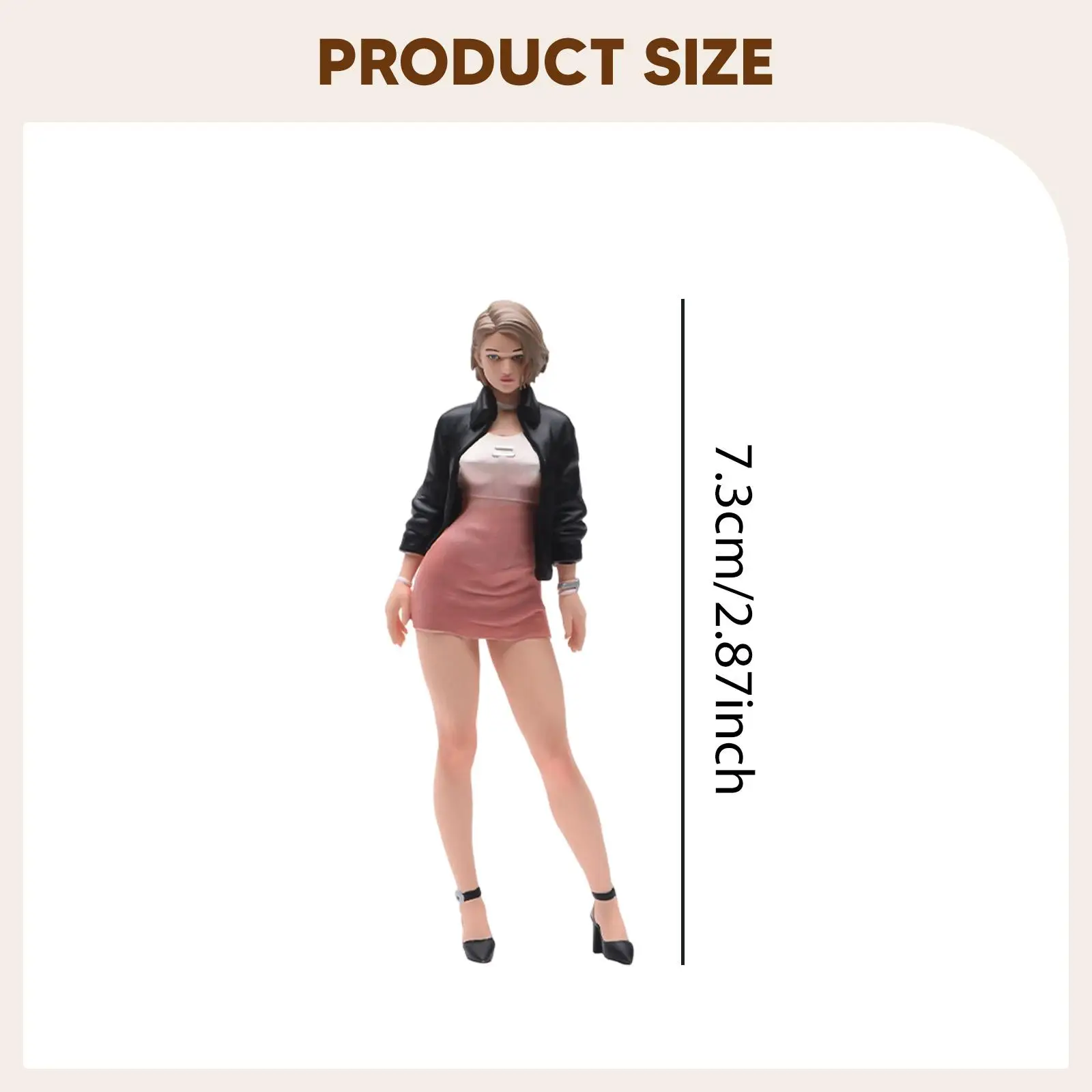 Figura miniatura de chica para diorama y casa de muñecas - imagen 2