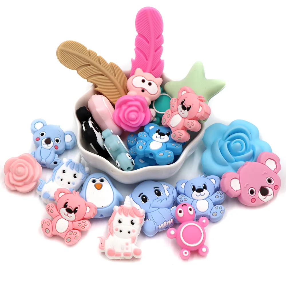 Cute-idea Mini cuentas de silicona para bebé: animales y manualidades - imagen 2
