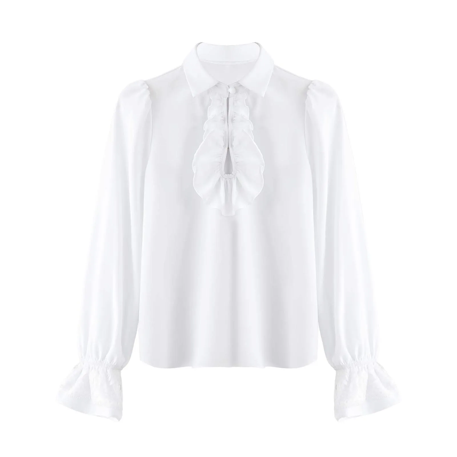 Camisa con volantes vintage para niño estilo victoriano de fiesta - imagen 5