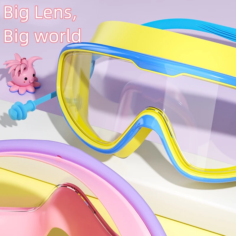 Gafas de natación infantiles de lente HD antiniebla multicolor - imagen 4