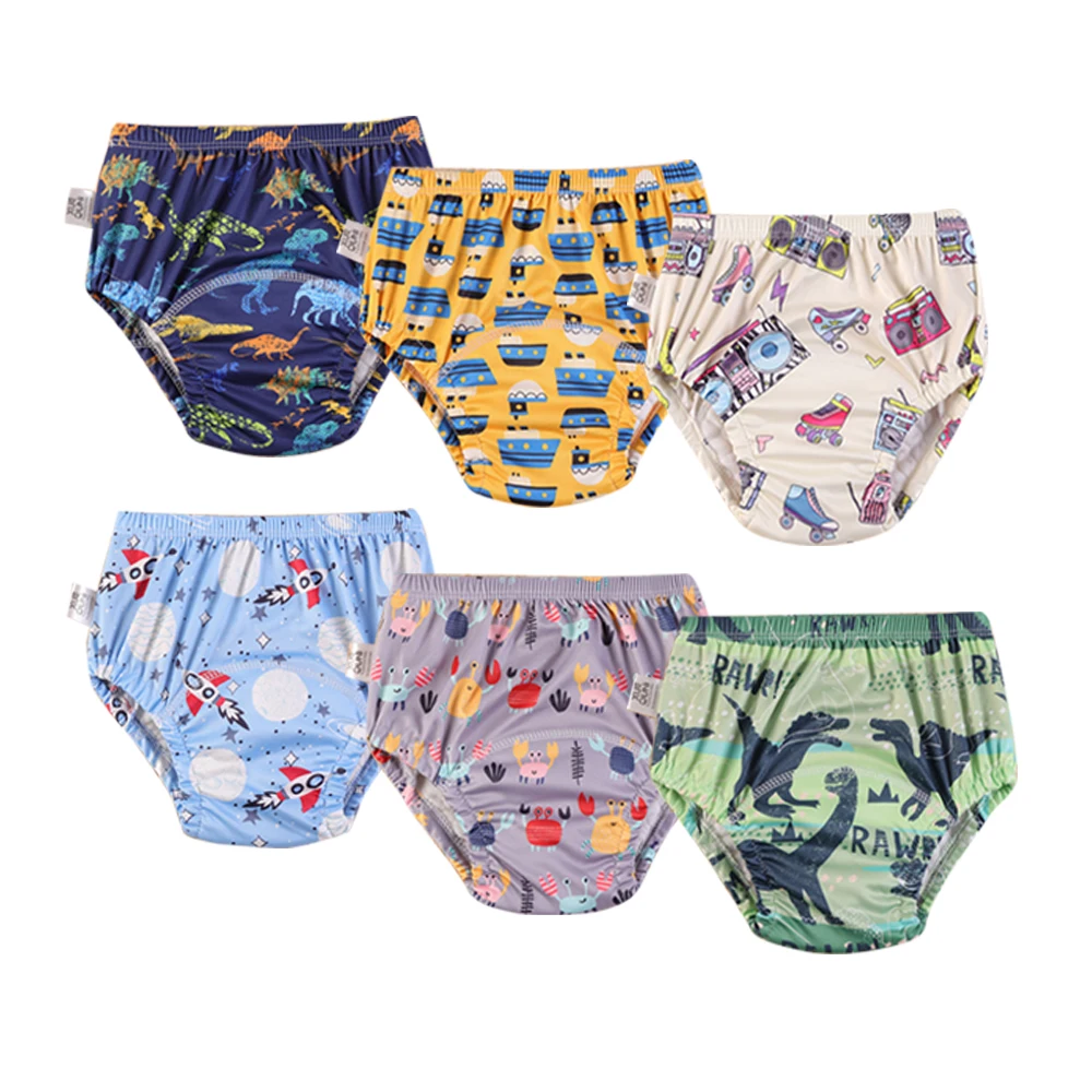 Pantalones de entrenamiento reutilizables en algodón para bebé