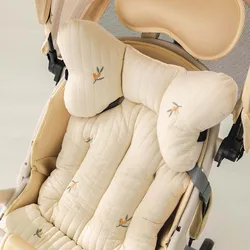Cojín para asiento de cochecito de bebé - Algodón transpirable y suave