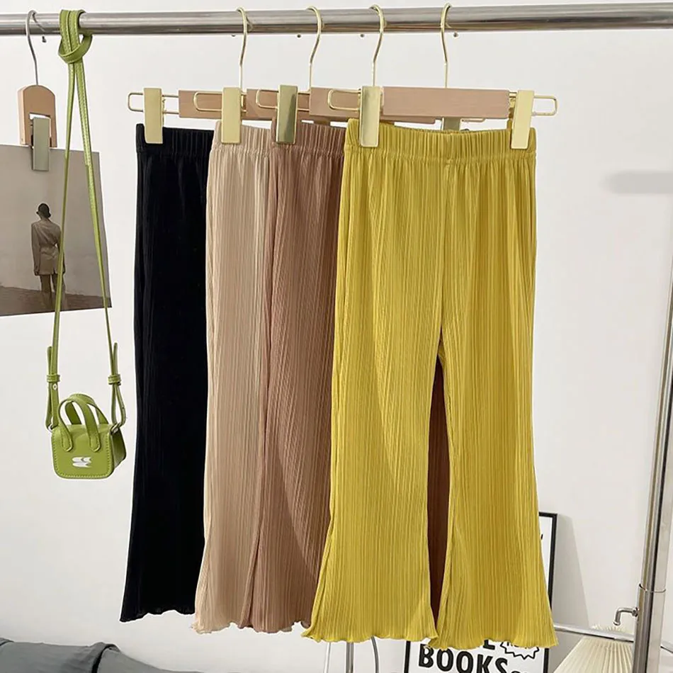Pantalones acampanados seda hielo niña – Estilo princesa verano - imagen 3