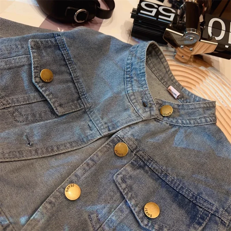 Chaqueta vaquera corta para niñas – abrigo de primavera - imagen 4
