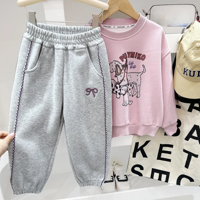 Pantalones lisos infantiles para niña