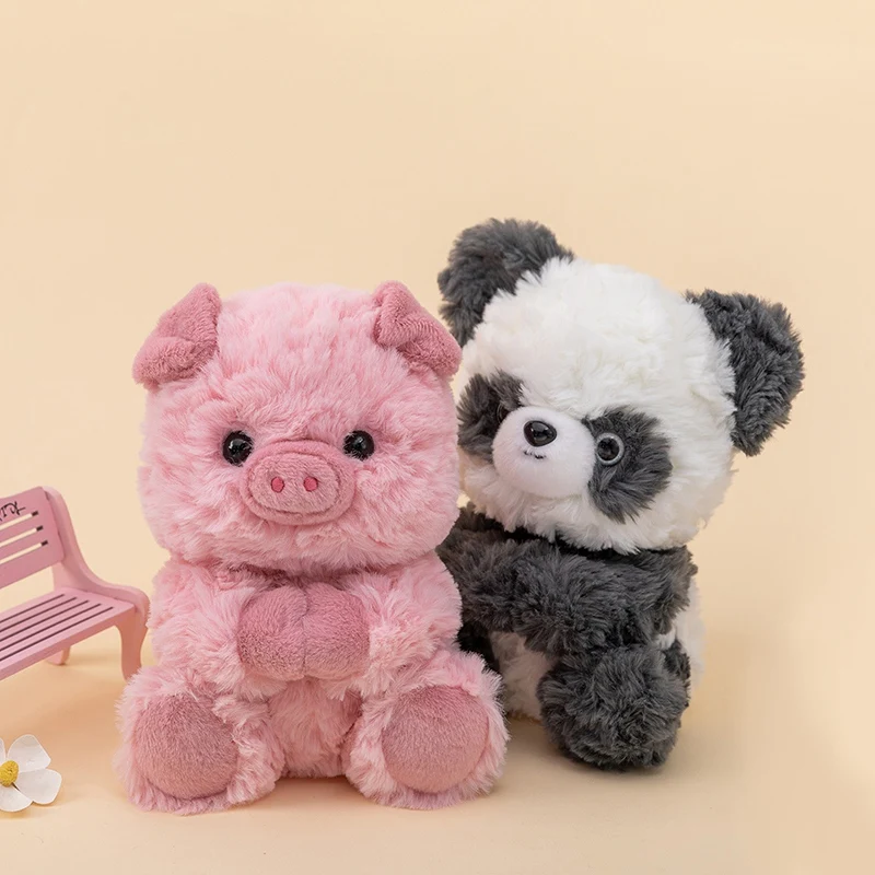 Peluche suave de animal para niños – Panda, mapache y cerdito para regalo - imagen 2
