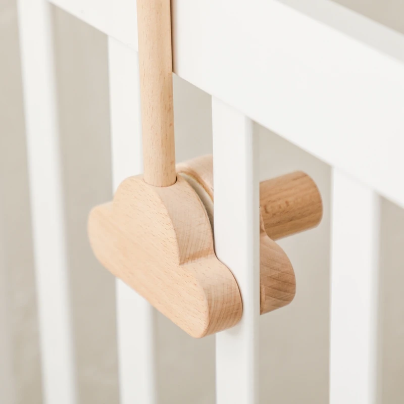 Móvil nube de madera para cuna – Colgante decorativo infantil - imagen 2