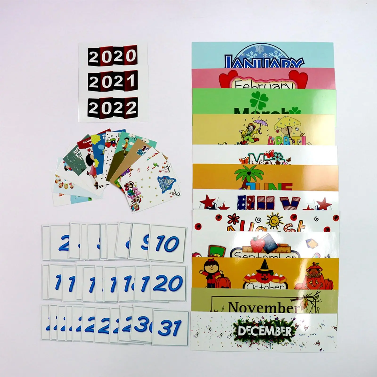 Calendario de pared infantil mensual con bolsa colgante didáctica - imagen 5