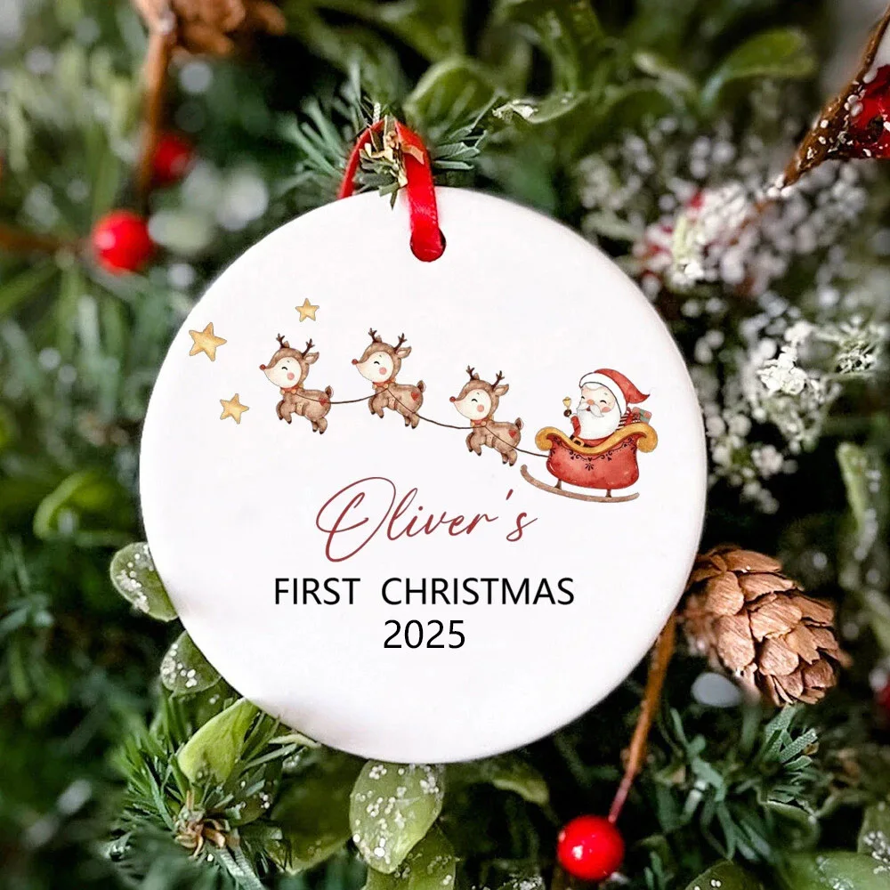 Adorno de Primera Navidad para Bebé – Cerámica Artesanal - imagen 3