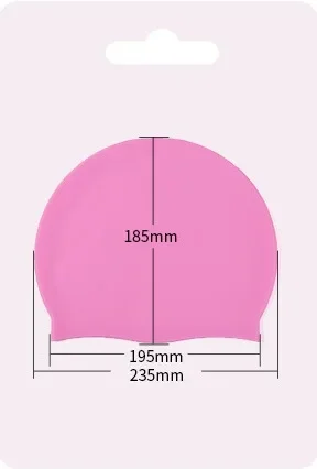 Gorro de natación de silicona impermeable elástico para adultos y niños - imagen 2