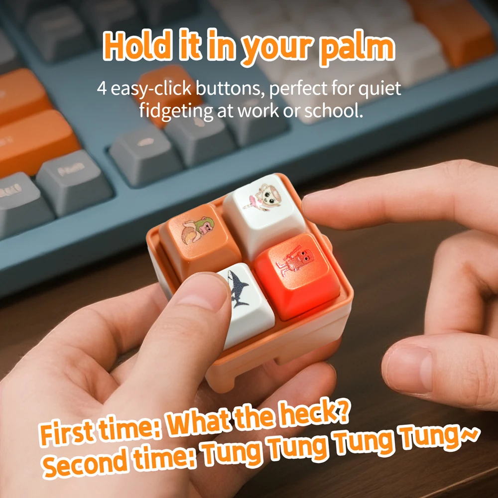 Juguete fidget con aspecto de teclado
