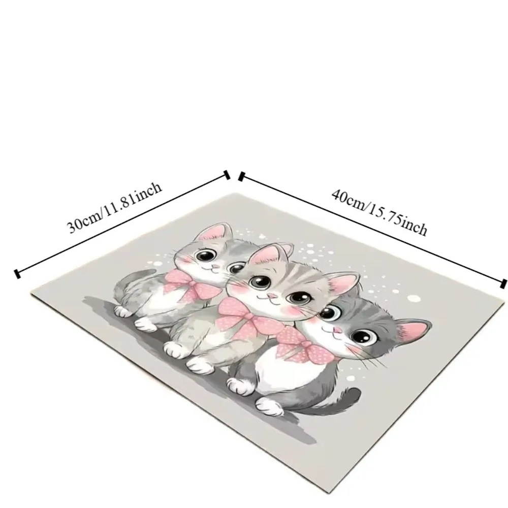 Alfombrilla con diseño de gato y superficie antideslizante