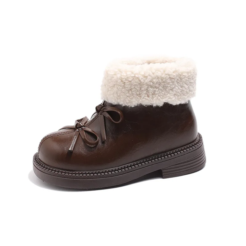 Botas de lana para niña con lazo – cálidas y cómodas - imagen 5