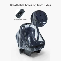 Cubrelluvias para silla de bebé con mosquitera y material EVA
