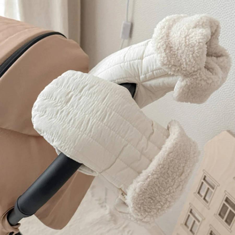 Guantes para cochecito con forro polar y protección contra el viento