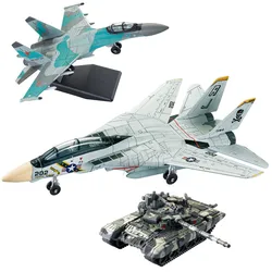 Juguete bloques de construcción F-14 Tomcat prepintado sin pegamento