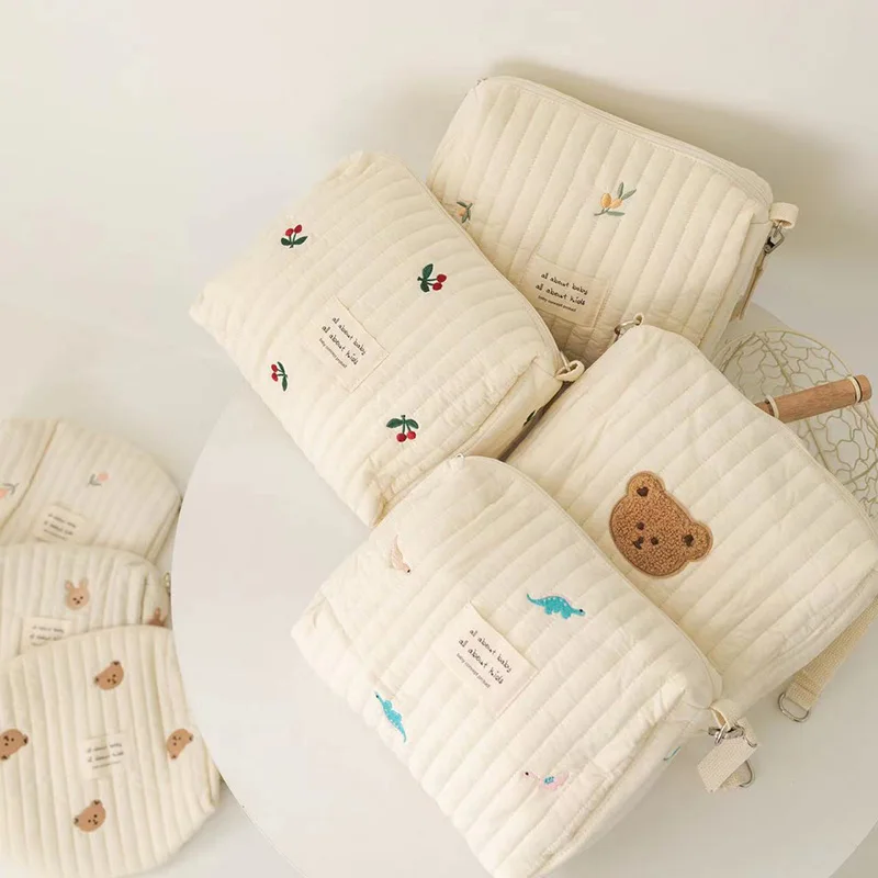 Bolsa de pañales colgante algodón bordada para bebé - imagen 3