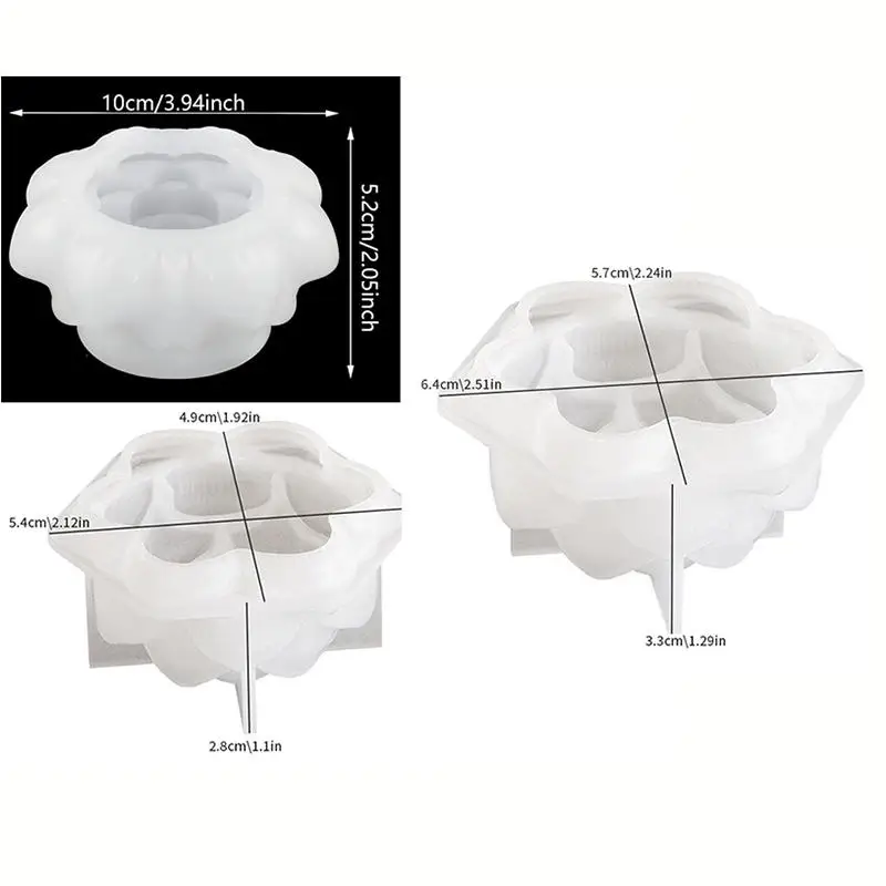 Molde de silicona para velas con flor de loto - imagen 2