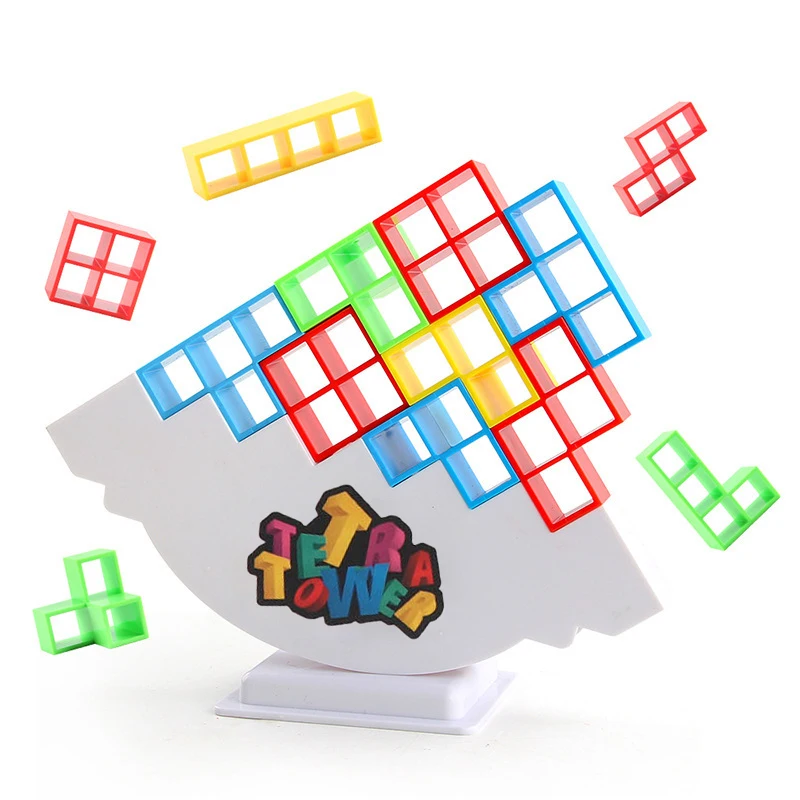 Torre de equilibrio apilable tipo Tetris 3D para niños - imagen 3