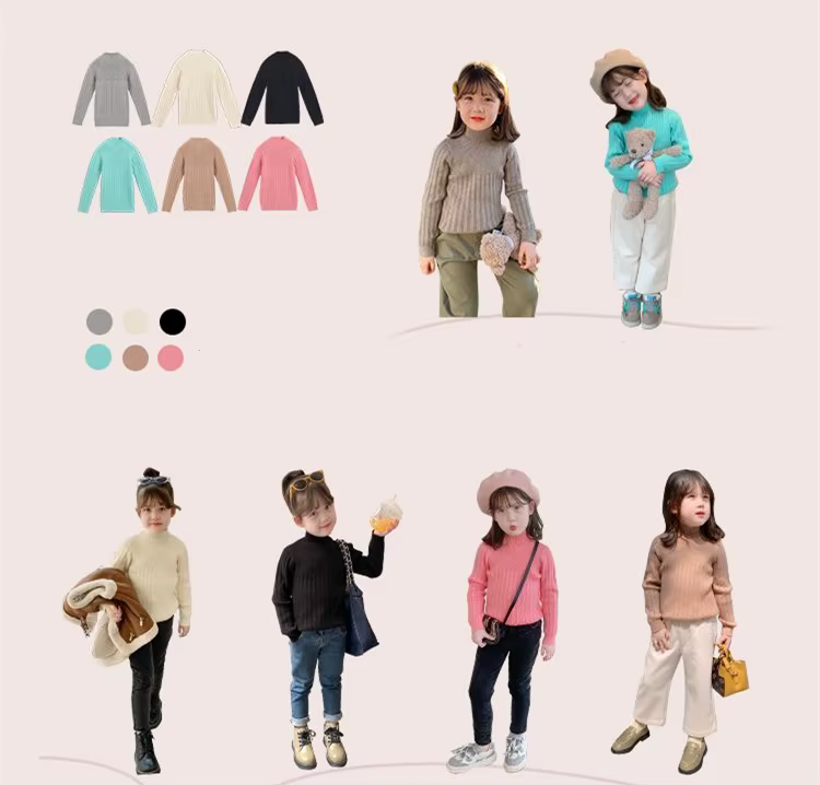 Suéter de punto para niñas en varios colores