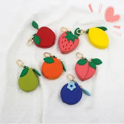Monedero infantil PU con colgante de frutas: plátano y manzana