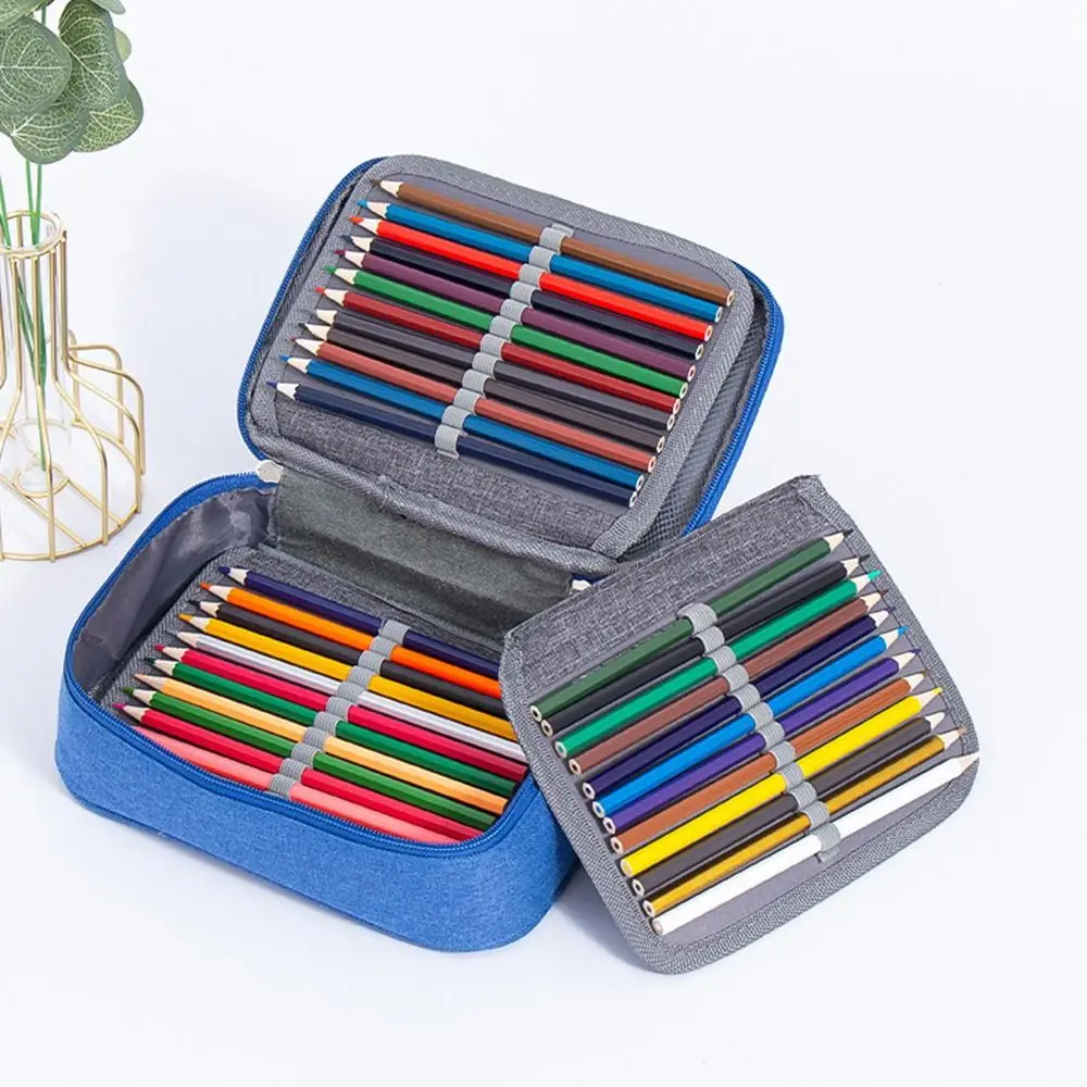Estuche para lápices de tela Oxford portátil, gran capacidad - imagen 3