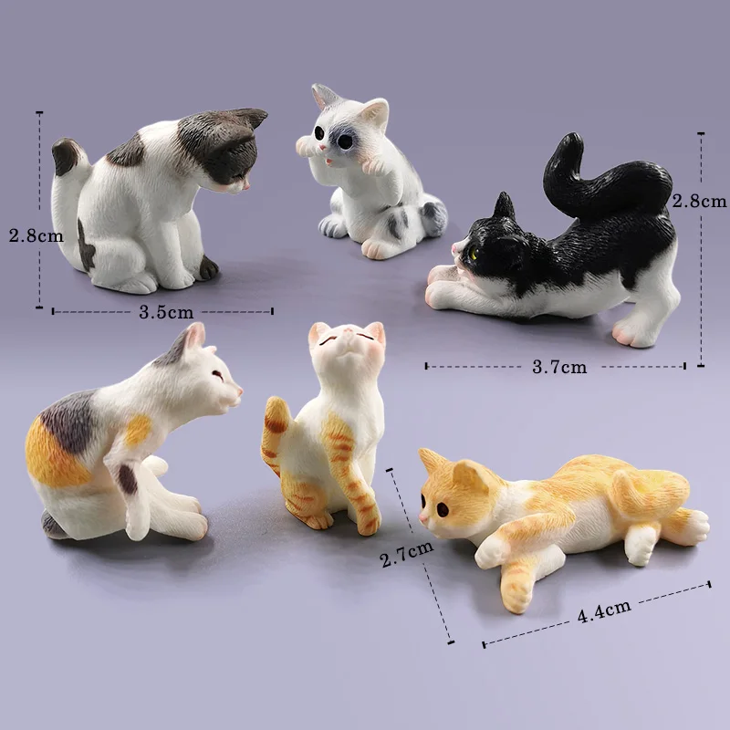 Estatuilla de gato para jardín de hadas en miniatura - imagen 3