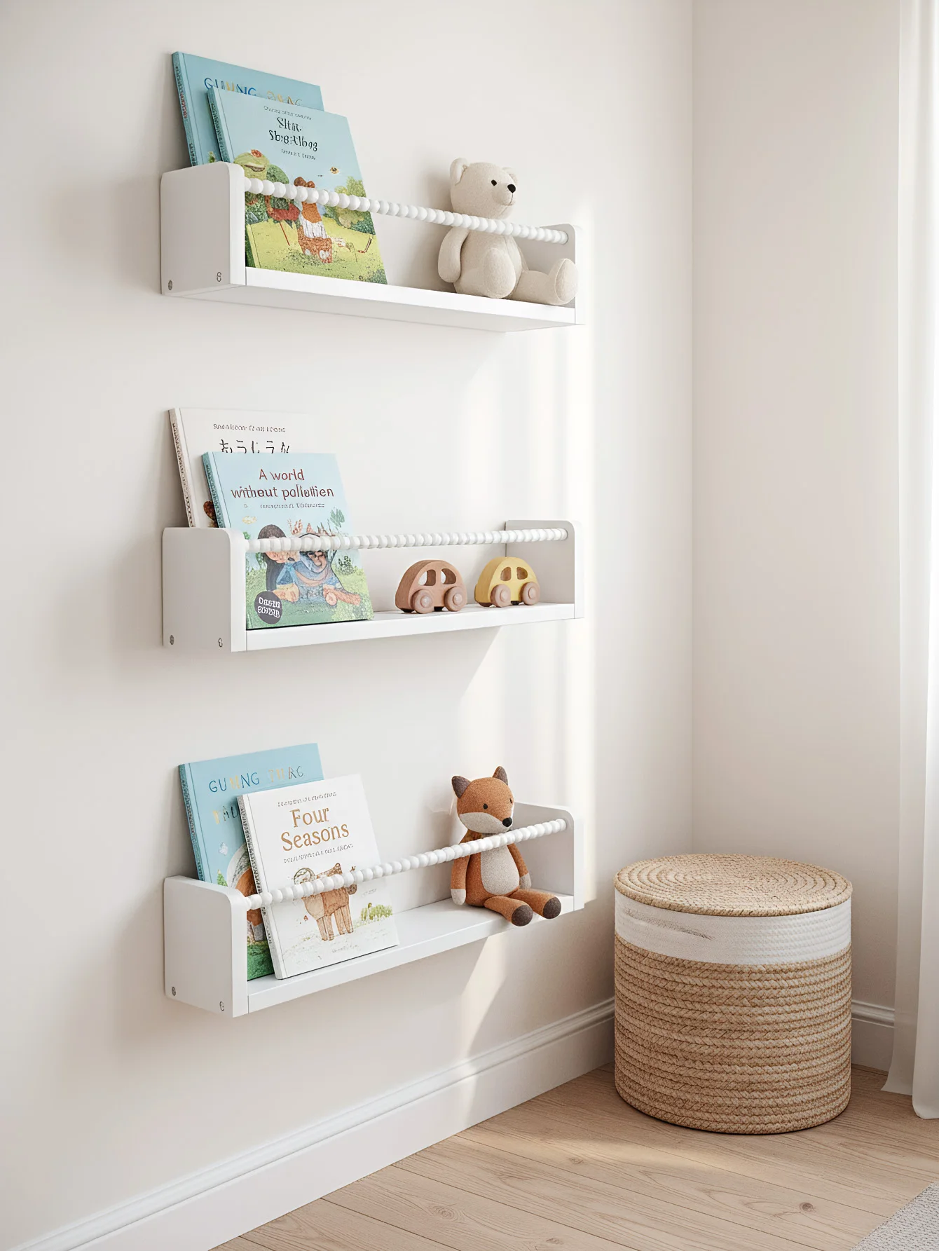 Estantes flotantes para libros infantiles