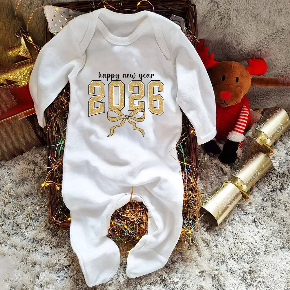 Babygrow pelele de bebé invierno Mi primer traje de dormir para fiesta - imagen 5