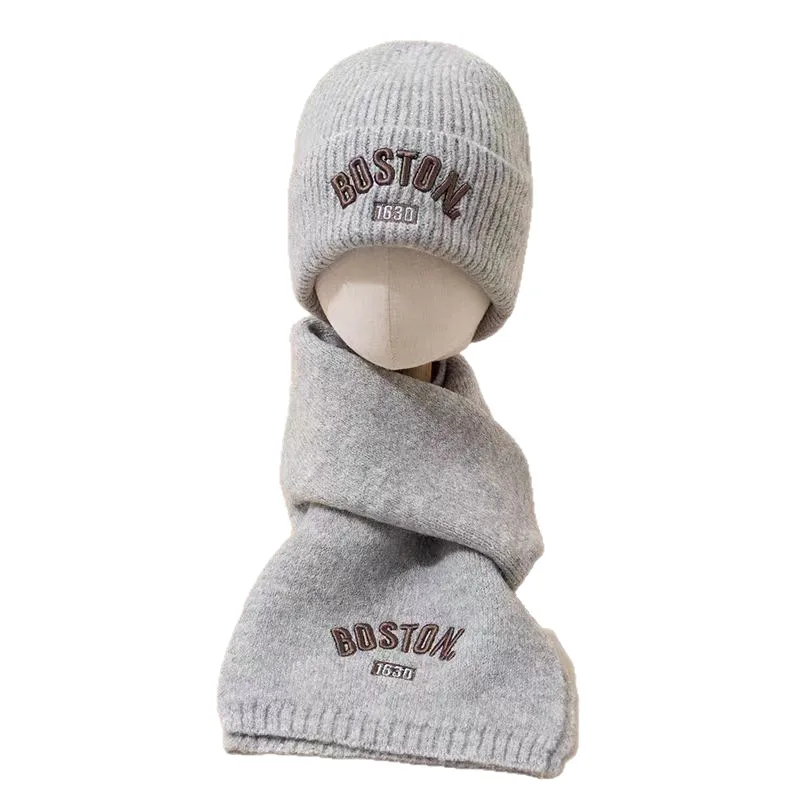 Gorro y bufanda de lana térmica para invierno – Niños y niñas - imagen 2