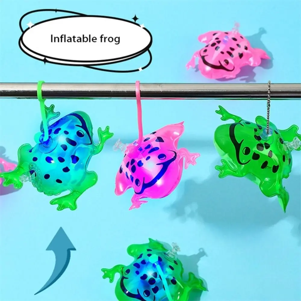 Juguete globo inflable rana luminosa verde para niños - imagen 3