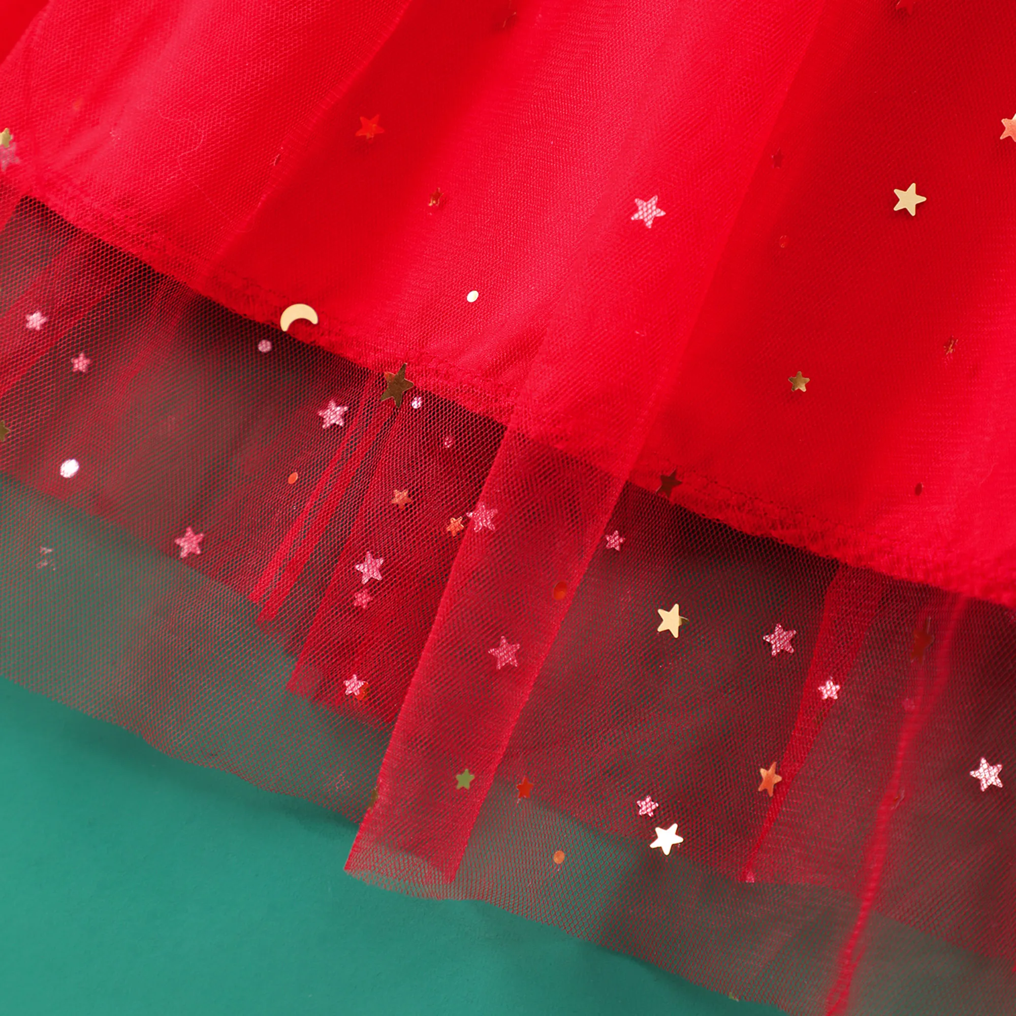 Vestido de gasa con lazo manga corta para niña – Verano - imagen 4