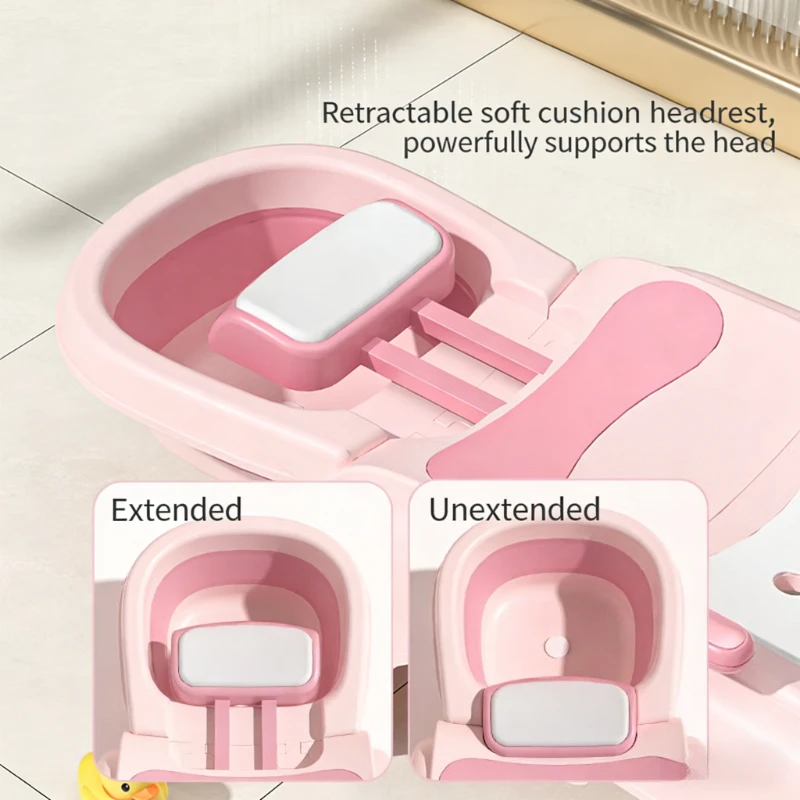Silla de baño antideslizante plegable ajustable cómodo para bebé - imagen 2