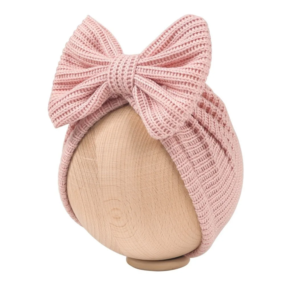 Gorro turbante infantil tejido elástico cálido liso otoño-invierno - imagen 2